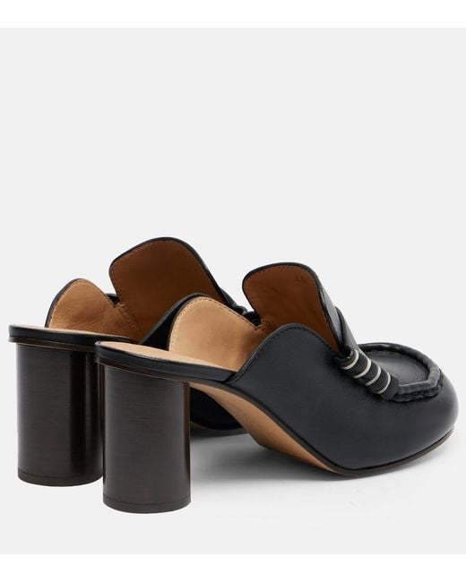J.W. Anderson Black 75 Leather Mules