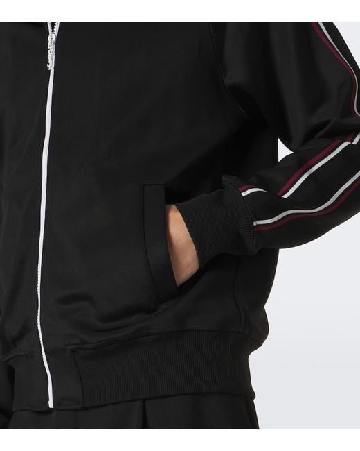 Saint Laurent Black Striped Track Jacket for men