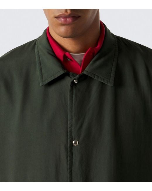 A.PRESSE Green Silk Taffeta Jacket for men