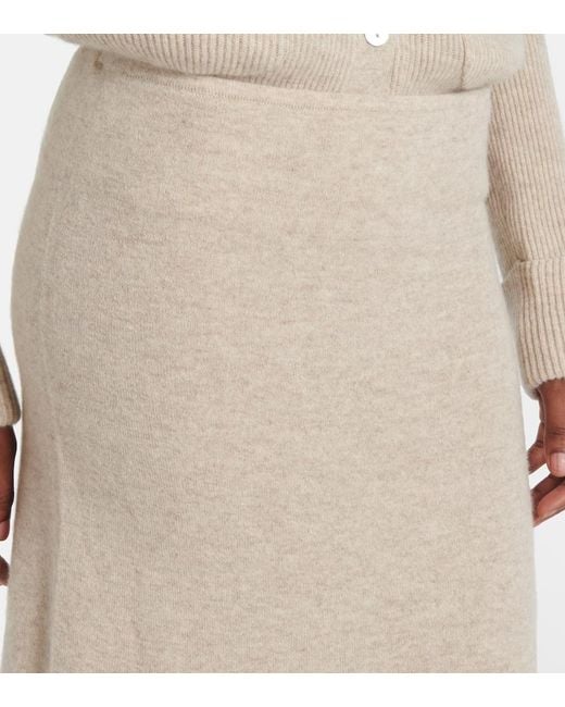 AYA MUSE Natural Luna Cashmere Maxi Skirt