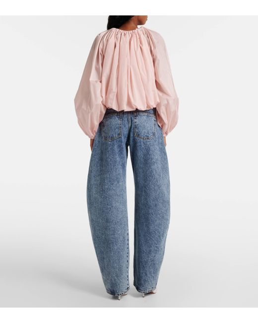 Alaïa Pink Pleated Cropped Jacket