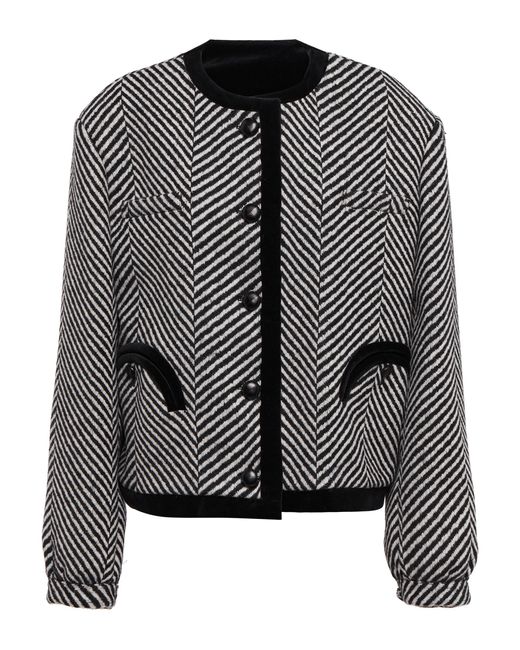 Blazé Milano Blaze Milano Sedov Striped Wool Jacket in Black | Lyst