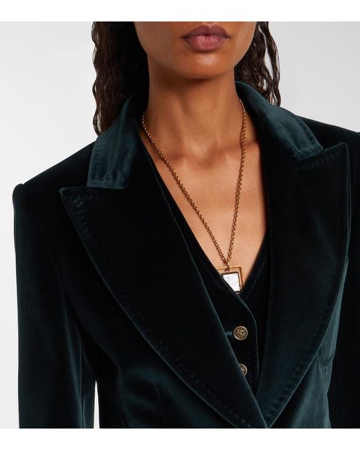 Etro Green Single Button Front Blazer