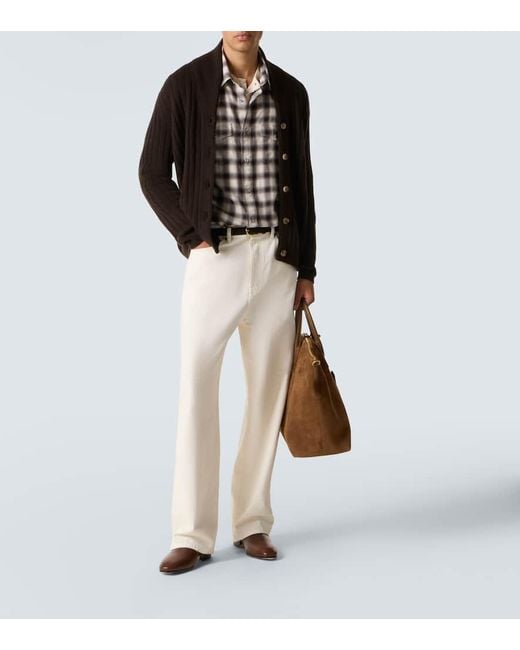 arch4 Black Mr Denver Ribbed-Knit Cashmere Cardigan for men