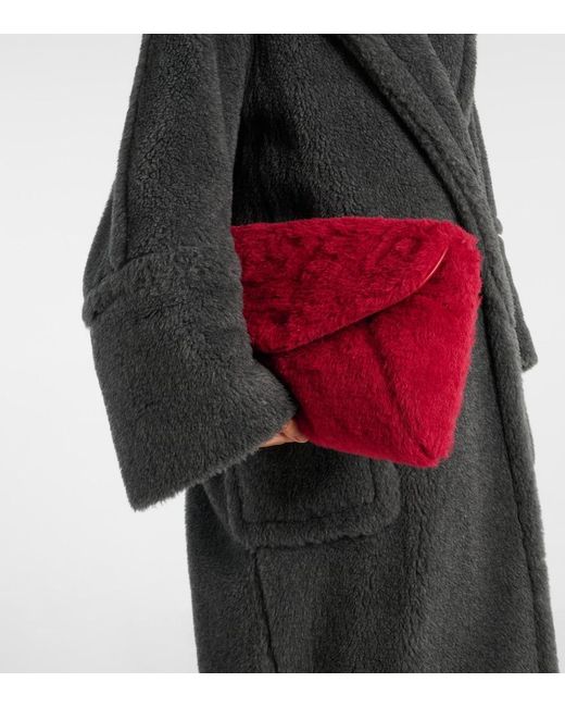 Max Mara Red Teddy Clutch