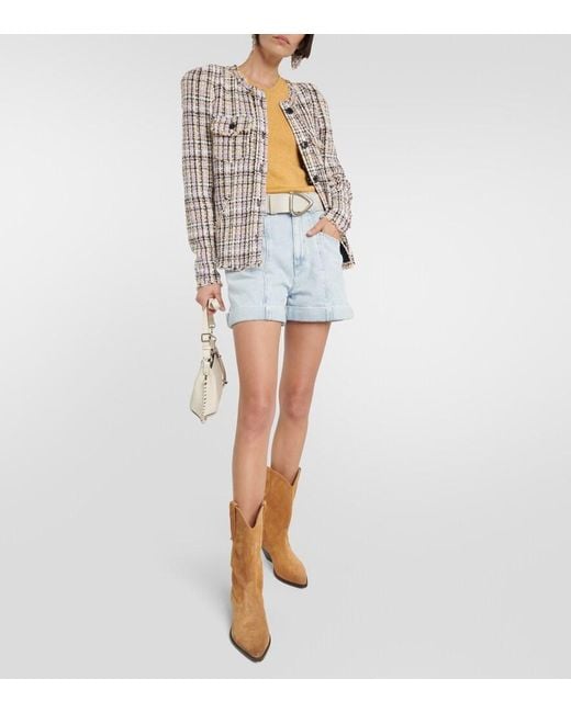 Isabel Marant Brown Duerto Pointed-toe Suede Heeled Cowboy Boots