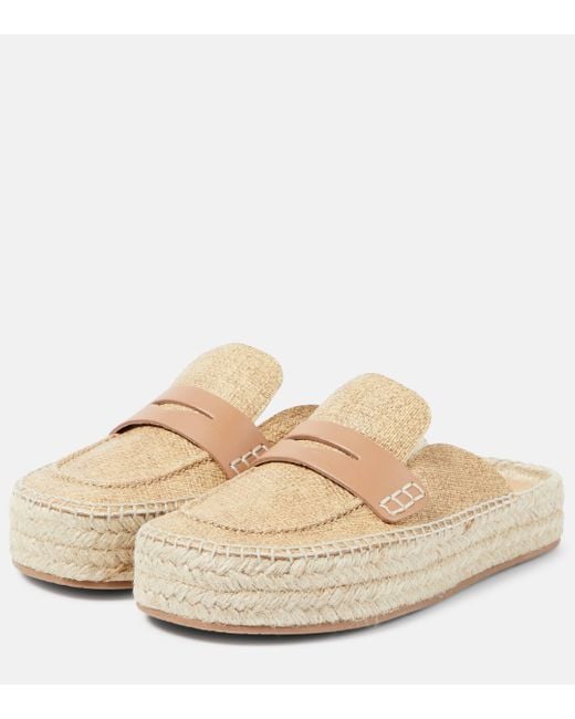 J.W. Anderson Natural Leather-trimmed Mules