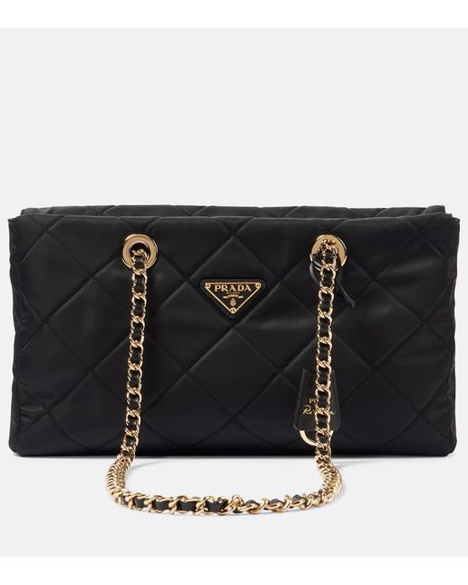 Prada Black Re-Edition 1995 Chaine Re-Nylon Medium Shoulder Bag