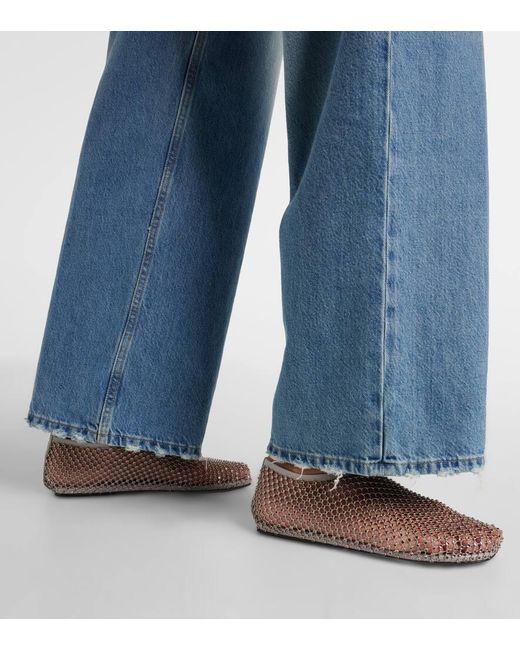 Christopher Esber Gray Slip-Ons Minette Mit Kristallen