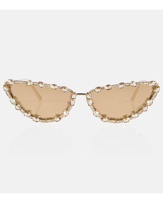 Dior Missdior B1u Embellished Sunglasses in Natural | Lyst