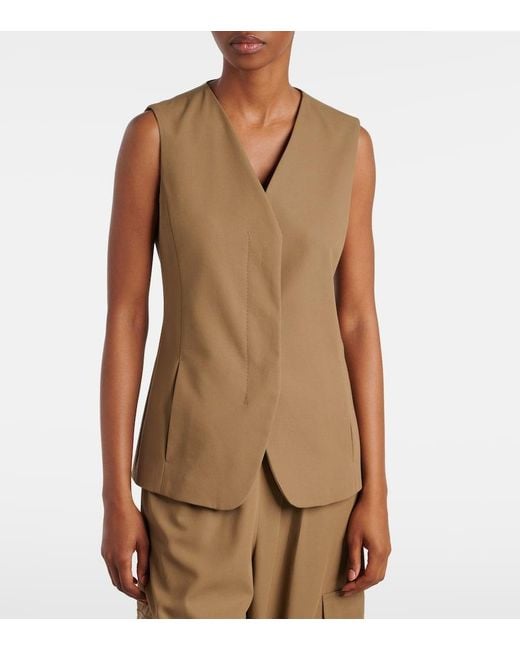 Max Mara Natural Cotton Twill Vest