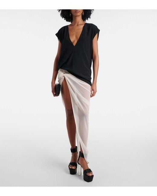 Rick Owens White Lilies Edfu Maxi Skirt
