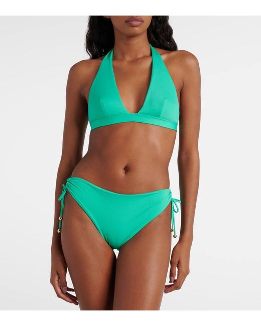 Max Mara Green Halterneck Bikini Top
