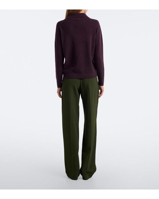Veronica Beard Green Kenneth Wide-Leg Pants