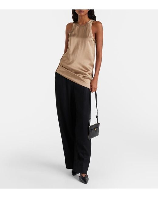 Totême Brown Satin Top