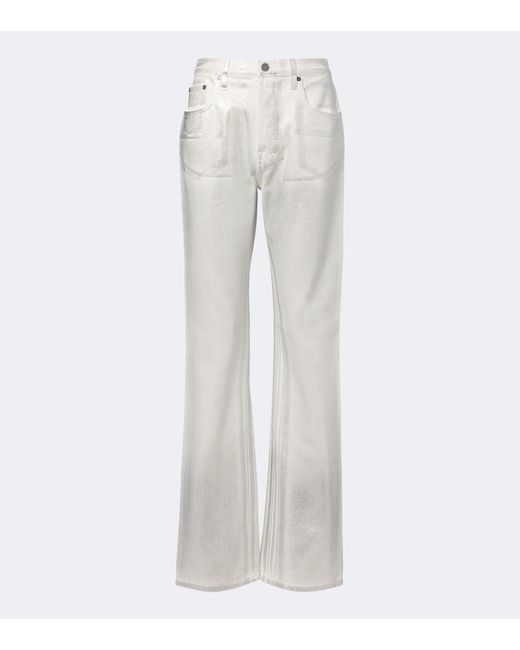 Gucci Gray Low-Rise Wide-Leg Jeans