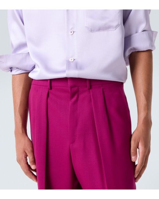 Tom Ford Pink Wool Twill Suit Pants for men