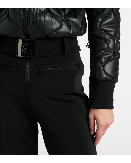 Toni Sailer Black Conni Special Quilted Faux Leather Ski Suit