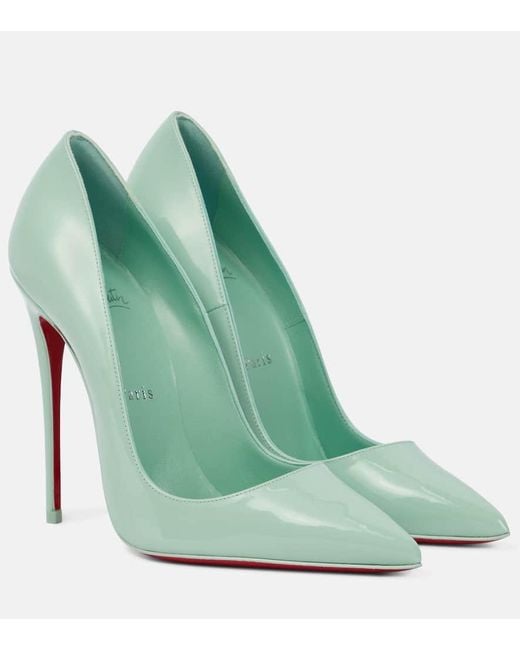 Christian Louboutin Green So Kate 120 Patent Leather Pumps