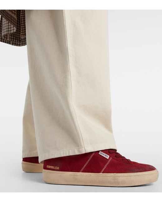 Golden Goose Deluxe Brand Red Soul Star Suede Sneakers