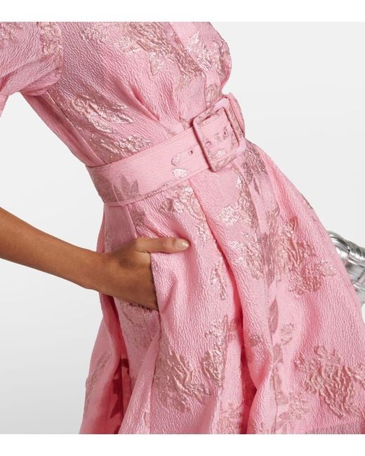 Rebecca Vallance Pink Anette Jacquard Gown