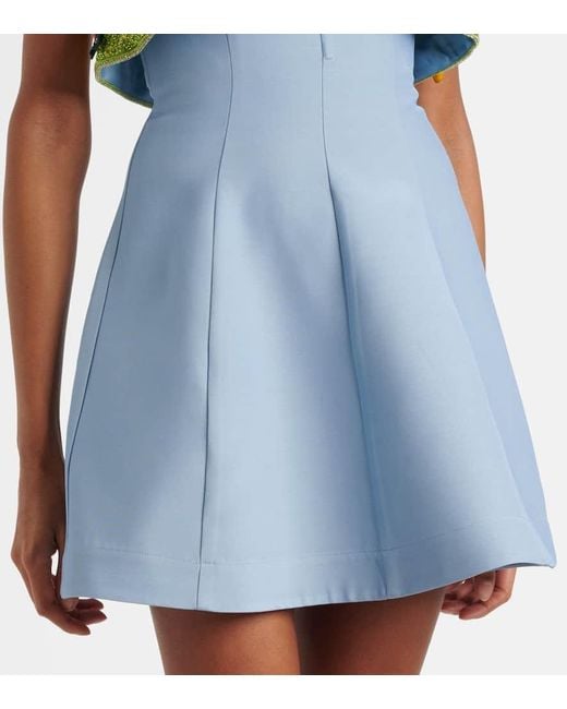 ALÉMAIS Blue Yasmine Embellished Minidress