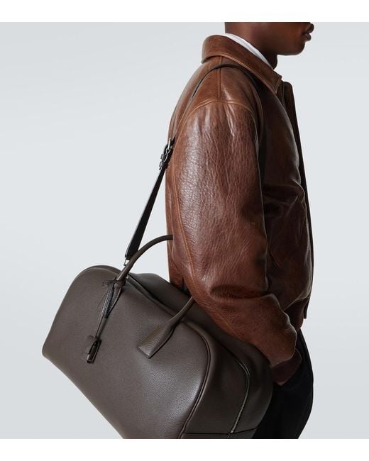 Saint Laurent Black Bowling Small Leather Duffle Bag for men