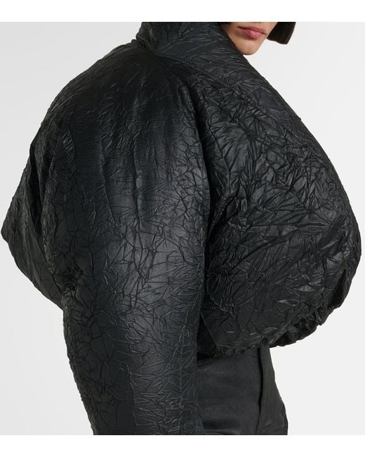 Y. Project Black Cropped Puffer Jacket