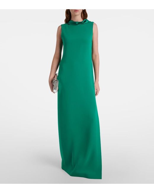 Max Mara Green Aere Cady Maxi Dress