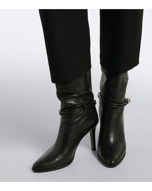 Isabel Marant Black Janice Pleated Wool Pants