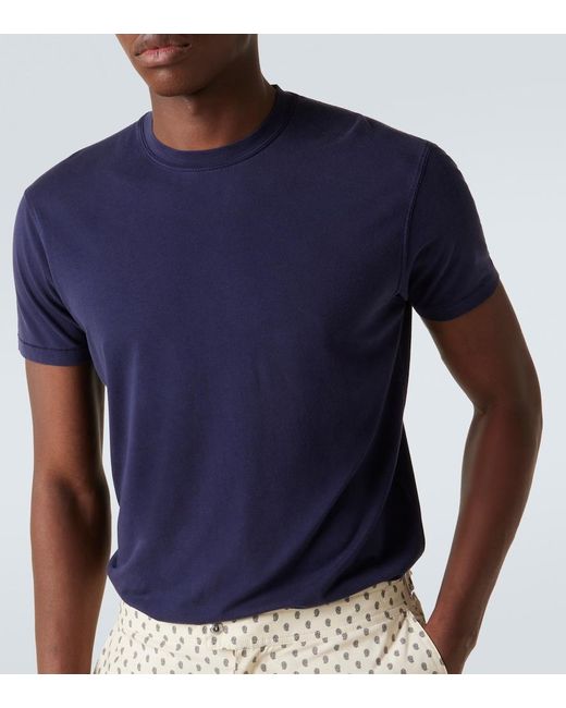 Tom Ford Blue Jersey T-Shirt for men