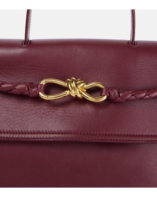 Bottega Veneta Red Tote Bag Ciao Ciao Medium Aus Leder