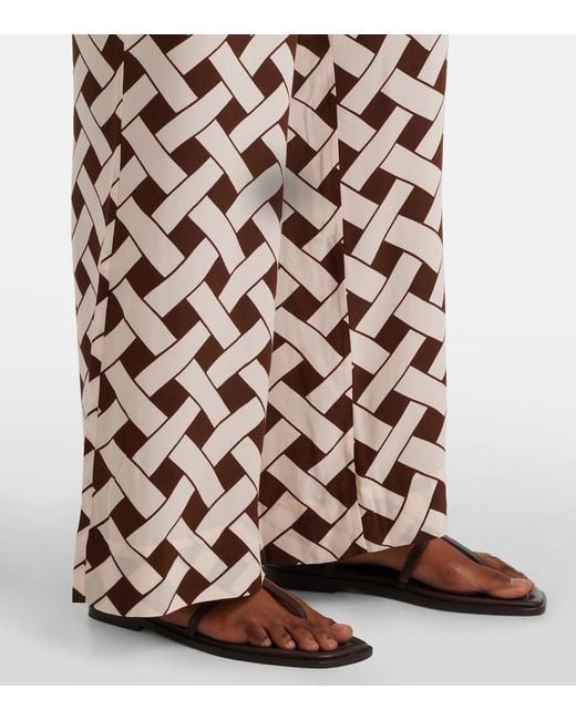 Pantaloni A Gamba Larga Isotta di Rixo in White