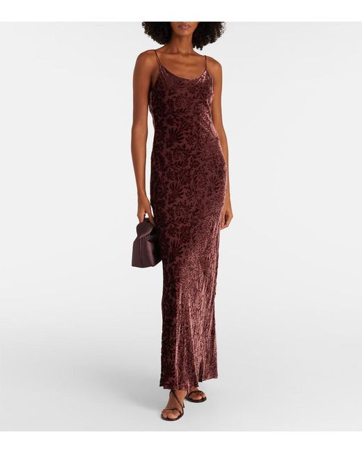 Veronica Beard Purple Jolynn Jacquard Maxi Dress