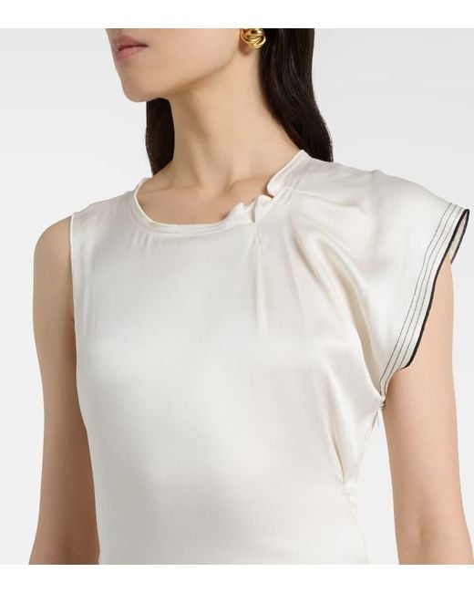 Robe Midi En Satin Victoria Beckham en coloris White