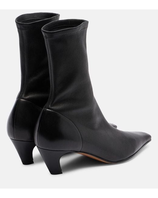 Khaite Black Ankle Boots Arizona 50 Aus Leder