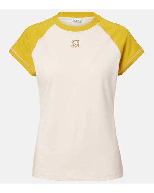 Loewe White T-Shirt Aus Einem Baumwollgemisch