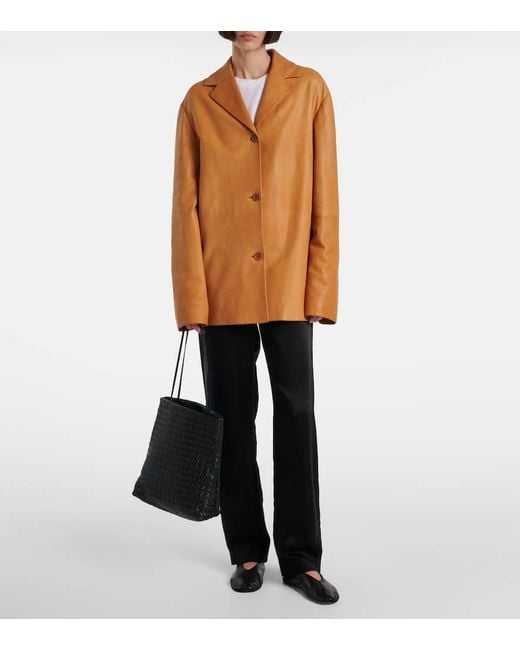 The Row Black Lilou Woven Leather Shoulder Bag