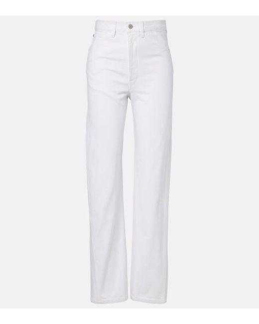 Lemaire White Straight Jeans
