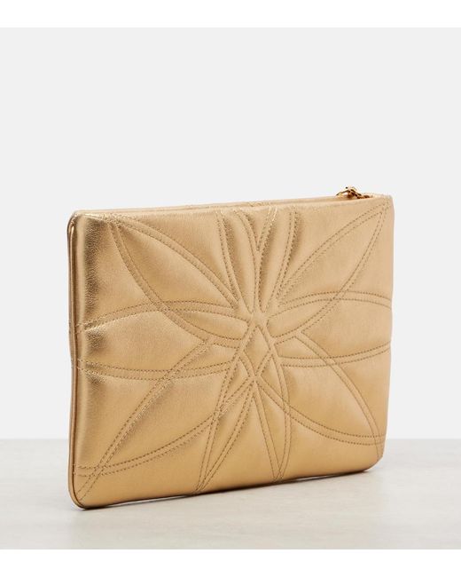 Dolce & Gabbana Natural Devotion Mini Metallic Leather Pouch