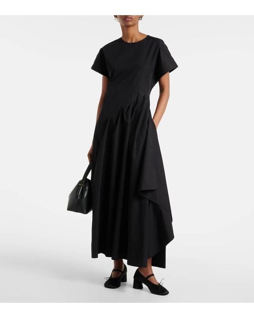 Vestido largo de popelin de algodon Co. de color Black