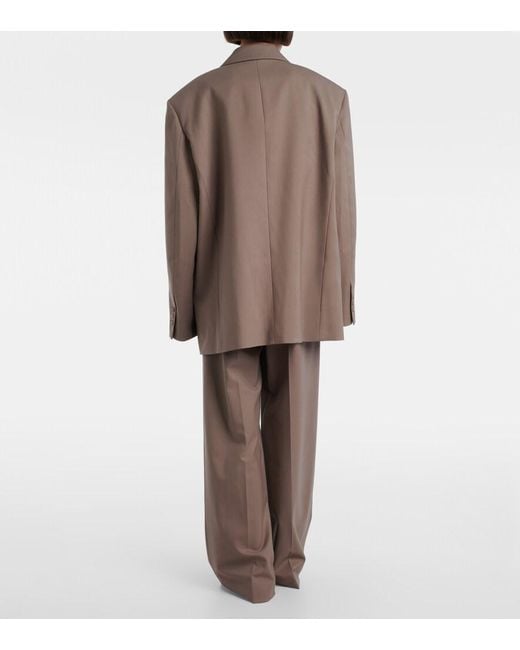Frankie Shop Brown Brickell Wide-Leg Pants