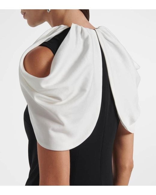 Roland Mouret Black Verzierte Robe Aus Crepe