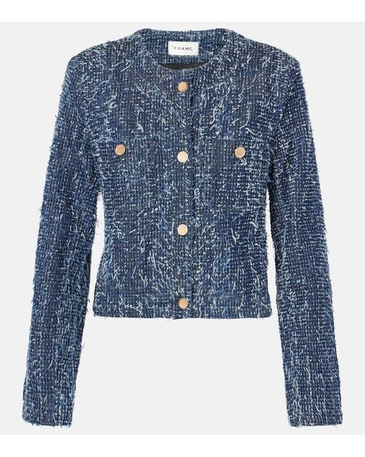 Veste Raccourcie En Jean FRAME en coloris Blue