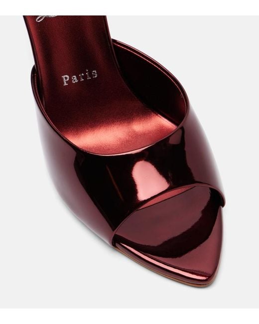 Christian Louboutin Miss Z 100 Mirrored Leather Mules