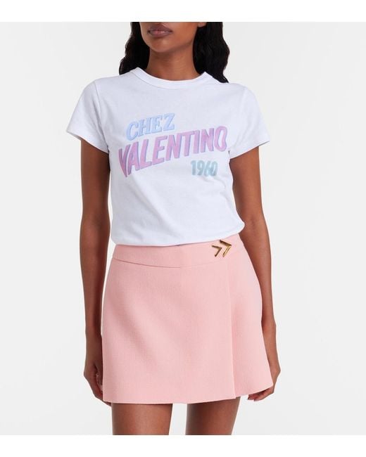Valentino White Chez Cotton Jersey T-Shirt