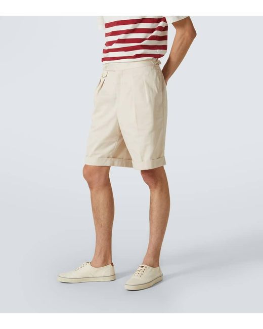 Brunello Cucinelli Natural Cotton Bermuda Shorts for men