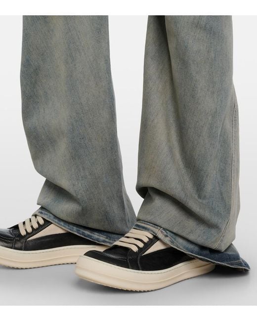 Rick Owens Black Drkshdw Vintage Leather Sneakers
