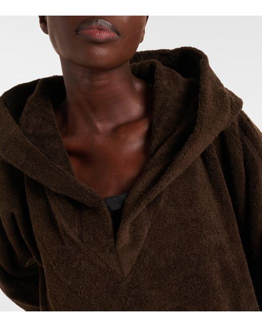 Alaïa Brown Cotton Terry Hoodie