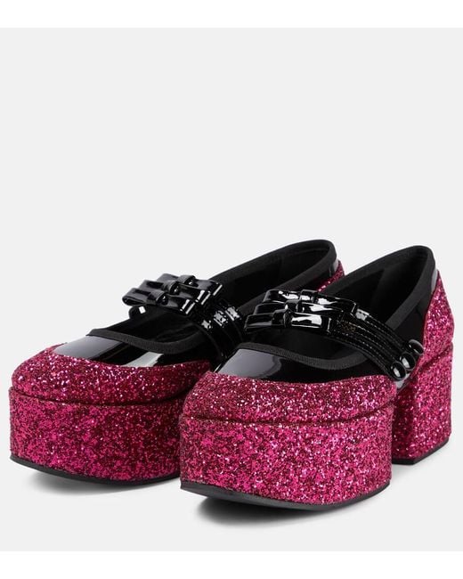 Noir Kei Ninomiya Purple X Repetto Platform Mary Janes